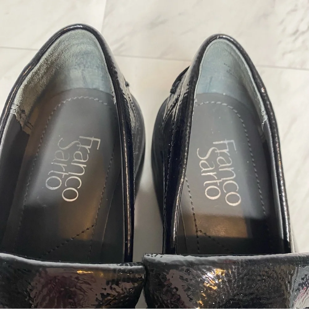 Franco Sarto Kili Black Patent Platform Loafer 6M